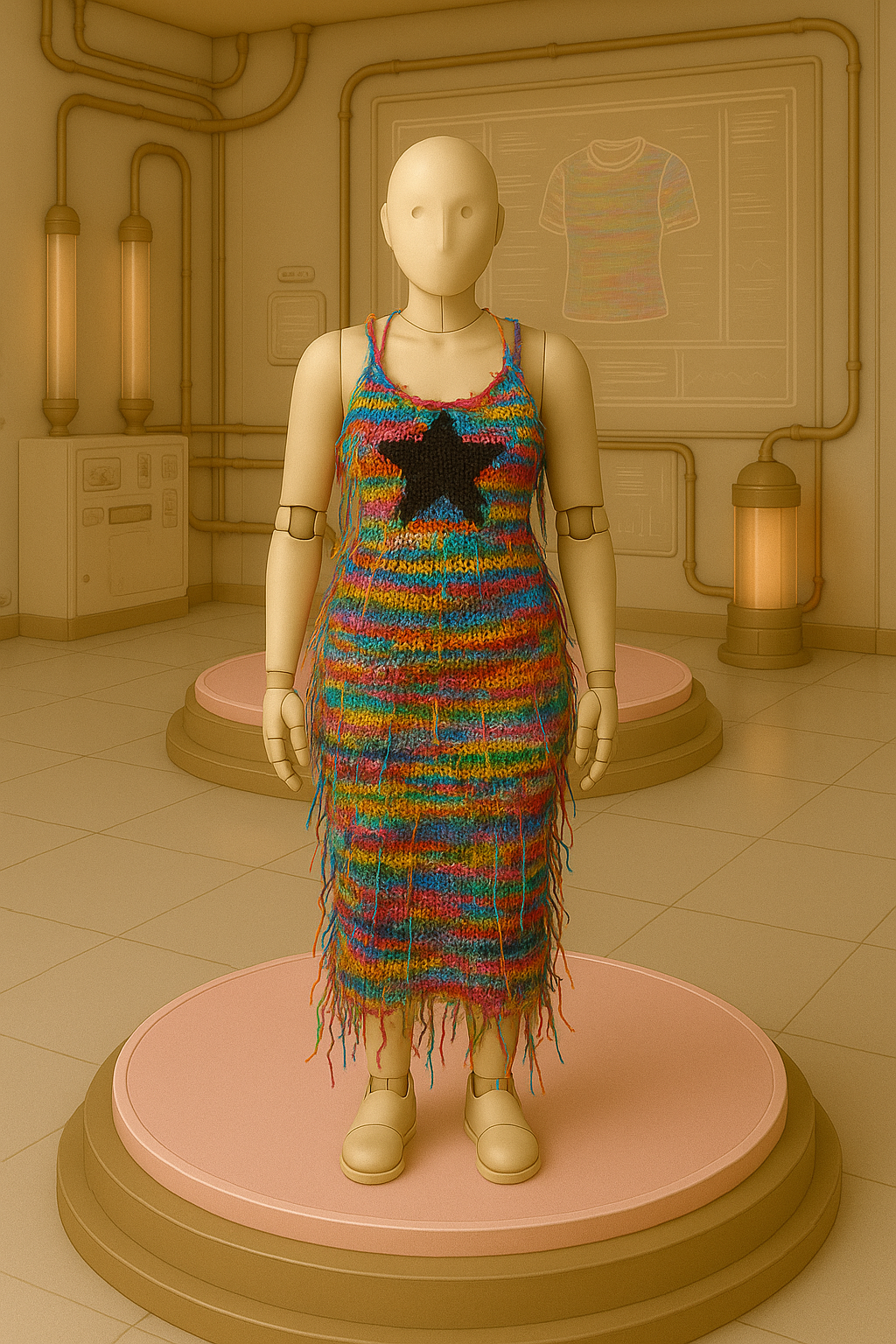 Maxi Fabric Monster dress