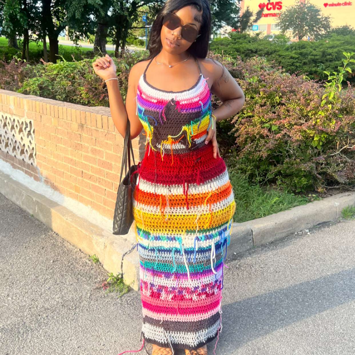Maxi Fabric Monster dress